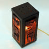 Colored glass table lamp by Erik Höglund 1960s - Sweden