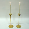 Brass candlestick pair by Gunnar Ander, Ystad Metall Sweden 1950s