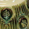 Ceramic vintage vase with symbols West Germany 1960s