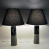 Pair of glazed stoneware tablelamps by Olle Alberius - Rörstrand, Sweden 1970s Pair of glazed stoneware tablelamps by Olle Alberius - Rörstrand, Sweden 1970s