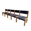 Unique Piece Pierre Chapo Leather and Elm Chapo Bench for Charlotte Perriand