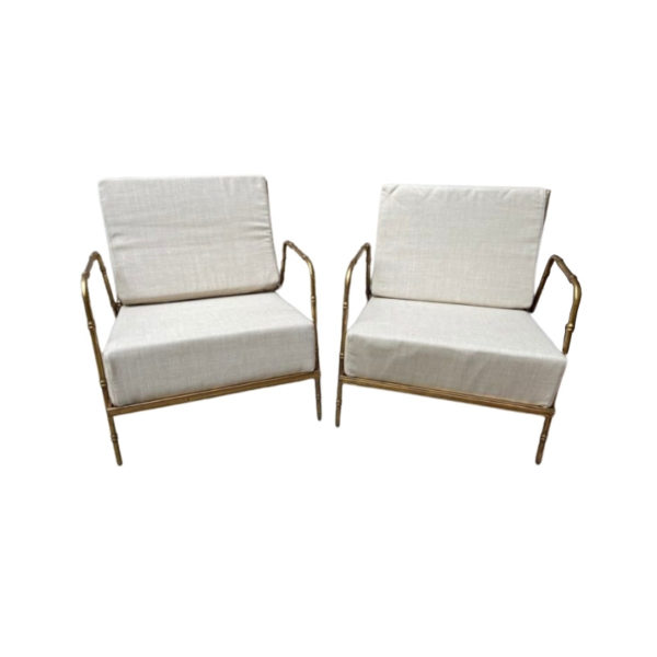 Pair of armchairs - in the style of Jansen