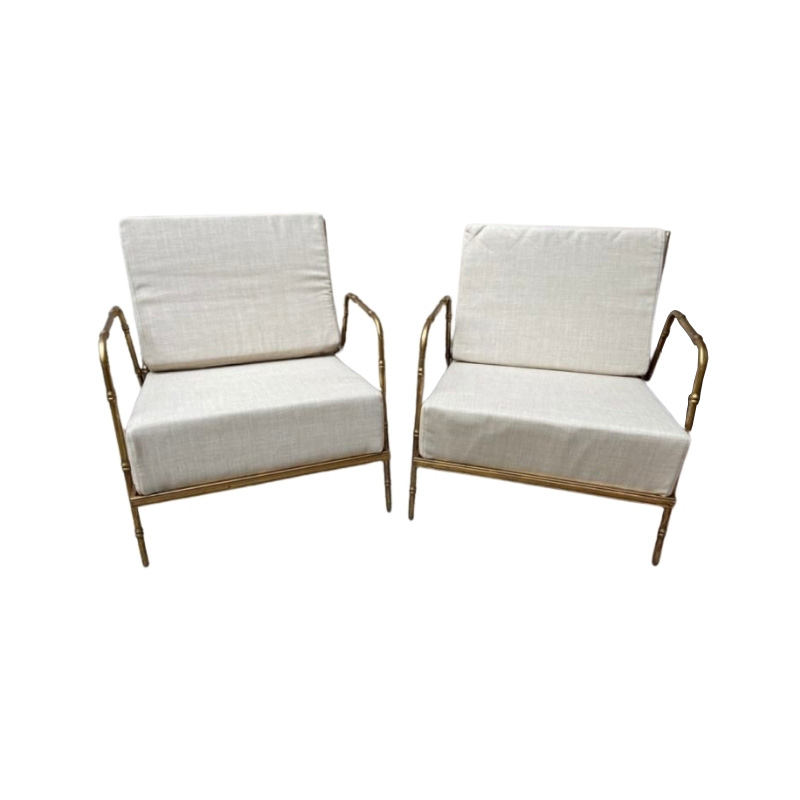 Pair of armchairs – in the style of Jansen