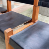 Unique Piece Pierre Chapo Leather and Elm Chapo Bench for Charlotte Perriand