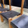Unique Piece Pierre Chapo Leather and Elm Chapo Bench for Charlotte Perriand