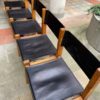 Unique Piece Pierre Chapo Leather and Elm Chapo Bench for Charlotte Perriand