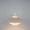 Danish vintage pendant lamp Verona by Kurt Wiborg, Jeka, Denmark, 1980s