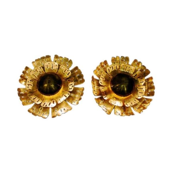 Danish pair of Brutalist Brass Flower wall lamps by Svend Aage Holm-Sørensen 1960s Danish pair of Brutalist Brass Flower wall lamps by Svend Aage Holm-Sørensen 1960s