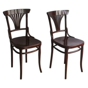 Pair of 1910's dining chairs model no.221 by Gebrüder Thonet