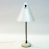 White metal and teak table lamp B54, Hans Agne Jakobsson 1950s Sweden
