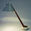 White metal and teak table lamp B54, Hans Agne Jakobsson 1950s Sweden