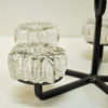 Crystal Glass and Iron Candleholder by Willy Johansson, Norway, 1970s