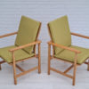 Danish design by Børge Mogensen, completely renovated-reupholstered armchair, 80s, furniture wool, oak