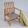 Danish design by Børge Mogensen, completely renovated-reupholstered armchair, 80s, furniture wool, oak