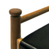 Black leather and teak footstool by Gillis Lundgren for Ikea 1960s Sweden Black leather and teak footstool by Gillis Lundgren for Ikea 1960s Sweden