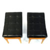 Black leatherette and teak footstool pair by Bröderna Andersson 1950s Sweden Black leatherette and teak footstool pair by Bröderna Andersson 1950s Sweden