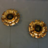Danish pair of Brutalist Brass Flower wall lamps by Svend Aage Holm-Sørensen 1960s Danish pair of Brutalist Brass Flower wall lamps by Svend Aage Holm-Sørensen 1960s