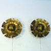 Danish pair of Brutalist Brass Flower wall lamps by Svend Aage Holm-Sørensen 1960s Danish pair of Brutalist Brass Flower wall lamps by Svend Aage Holm-Sørensen 1960s