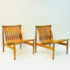 Easy chair pair Arktis by Hans Brattrud for Hove Møbler, Norway 1961