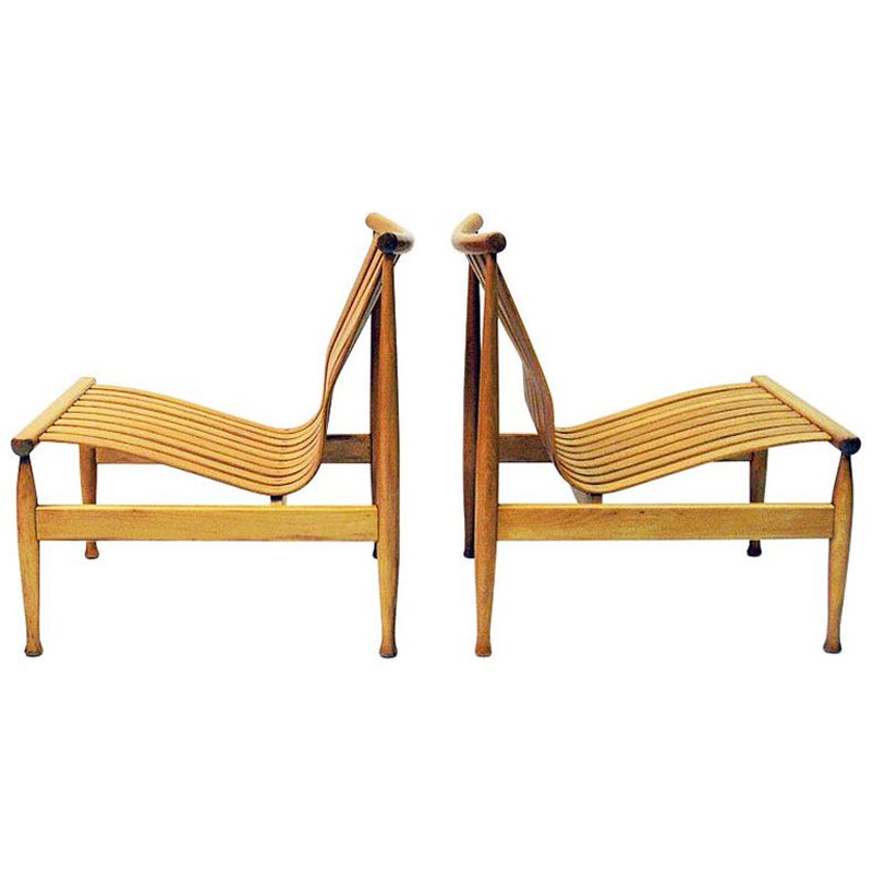 Easy chair pair Arktis by Hans Brattrud for Hove Møbler, Norway 1961