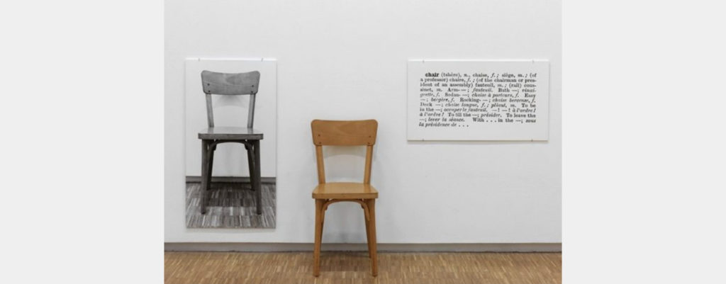 « One and three chairs » (1965) de Joseph Kosuth