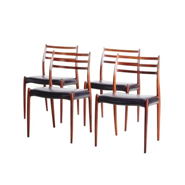 Set of 4 Model 78 Rosewood Chairs by Niels O. Moller Set of 4 Model 78 Rosewood Chairs by Niels O. Moller