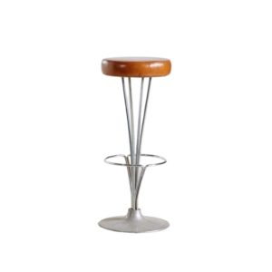 Leather Bar Stool by Piet Hein for Fritz Hansen, 1960s
