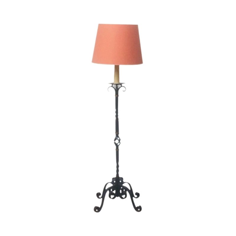 50s Neoclassical Style Wrought Iron, 50s Style Table Lamps
