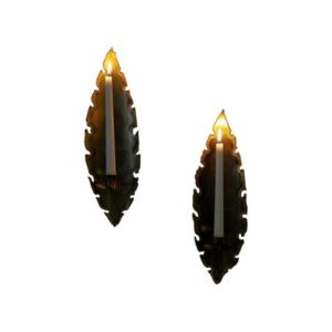 Danish pair of Brass brutalist wall candle holders by Svend Aage Holm-Sørensen, 1960s