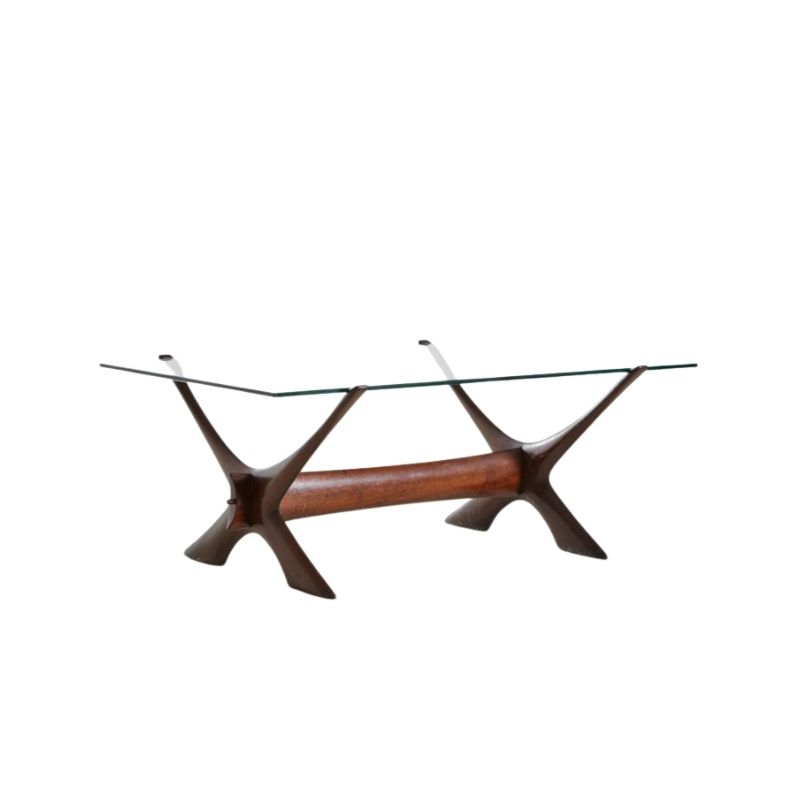 Model Condor Dark Rosewood Coffee Table by Fredrik Schriever-Abeln for Örebro Glas
