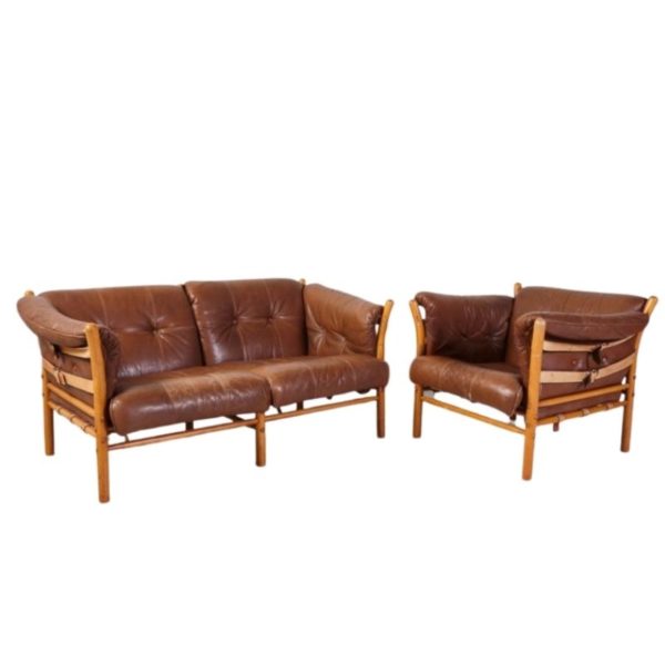Set of Ilona Armchair and Sofa by Arne Norell