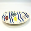 Ceramic dish with fish motives by Inger Waage, Stavangerflint Norway 1950s