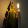Danish pair of Brass brutalist wall candle holders by Svend Aage Holm-Sørensen, 1960s