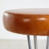 Leather Bar Stool by Piet Hein for Fritz Hansen, 1960s