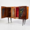 Italian Lacquered Buffet with Decoration, 1970s