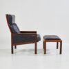 Danish Capella Lounge Chair with Ottoman by Illum Wikkelsø for Niels Eilersen, 1950s