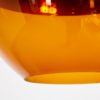 Amber Glass Pendant with Hemispherical Copper Shade, 1950s