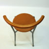 Set of six brown Leather seat dining stools by Jerry Hellström, Sweden 1988