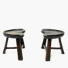 Norwegian Pine stool pair from Krogenæs Møbler 1970s
