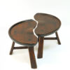 Norwegian Pine stool pair from Krogenæs Møbler 1970s