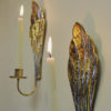 Vintage Brass wall candleholder pair by Lars Holmström 1960s, Sweden Vintage Brass wall candleholder pair by Lars Holmström 1960s, Sweden