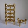 Set Of 6 , Germany 1970s " BMF " Gold Edition Modular Candle Holders Designed By Fritz Nagel & Ceasar Stoffi. BMF