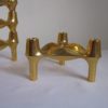 Set Of 6 , Germany 1970s " BMF " Gold Edition Modular Candle Holders Designed By Fritz Nagel & Ceasar Stoffi. BMF