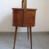 Mid Century Sewing Box With / Asystent / Side table. Teak 1960 / 70 S Mid Century Sewing Box With / Asystent / Side table. Teak 1960 / 70 S