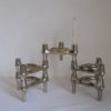 Set Of 5 , 1970s " Bmf " Modular Candle Holders Designed By Fritz Nagel & Ceasar Stoffi