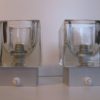 Pair Of Wall Lamps In Aluminum And Glass From Peill & Putzler, 1970s