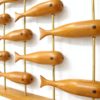 Wall Sculpture Teak. Rare large wall decoration. Denmark. Teak 1970