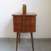 Mid Century Sewing Box With / Asystent / Side table. Teak 1960 / 70 S Mid Century Sewing Box With / Asystent / Side table. Teak 1960 / 70 S