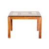 Coffee Table with Wood and Marble Inlay