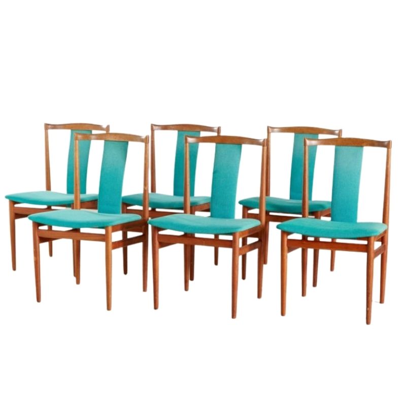 Danish Teak Dining Chairs by Henning Sørensen for Danex, 1960s, Set of 6